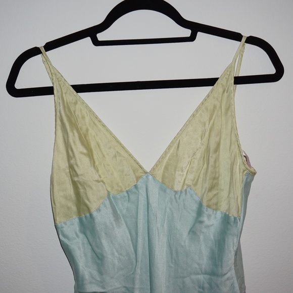 Victoria Secret Chemise Maxi Lingerie Small 100% Silk Nightgown Slip Tri-Color - Picture 3 of 7